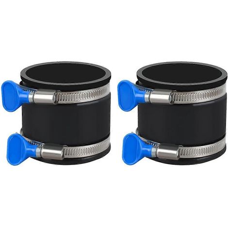 2 manchons flexibles anti-poussière 70337 de 2-1/2 po avec colliers de serrage réglables, raccord de tuyau en caoutchouc (1/5)