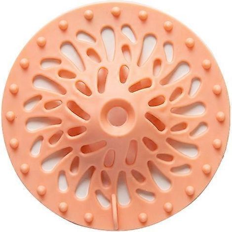 Lot de 4 filtres à cheveux pour bonde de sol anti-obstruction, évier de cuisine ou de salle de bain (orange) (1/5)