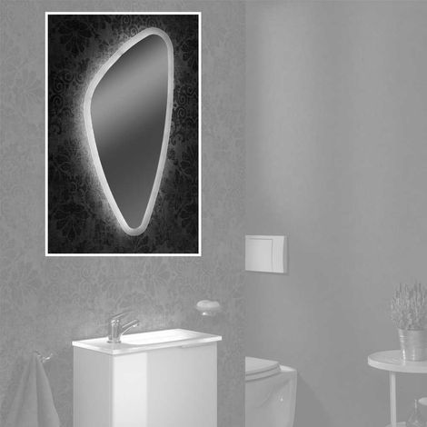 FACKELMANN Flachspiegel Organic - mit LED Beleuchtung - 40cm (1/2)