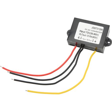 Module abaisseur de tension CC avec câble, transformateur de tension, convertisseur 72 V vers 12 V 5 A, étanche IP67 (1/5)