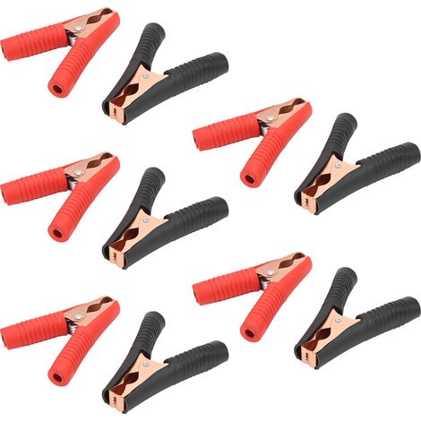 Jeu de 5 Pinces de Batterie 100A pour Onduleur - Connecteurs Noir et Rouge pour Véhicules et Camions (1/5)