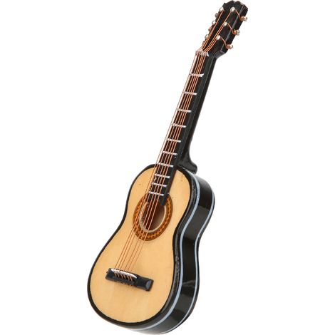 Aimant décoratif 3D pour réfrigérateur en bois de tilleul en forme de guitare (10 cm) (1/5)