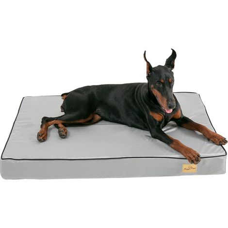 BingoPaw Cama grande para perros Funda extraíble Cama ortopédica para perros Colchón impermeable de felpa lavable - L 95x70x8cm (1/5)