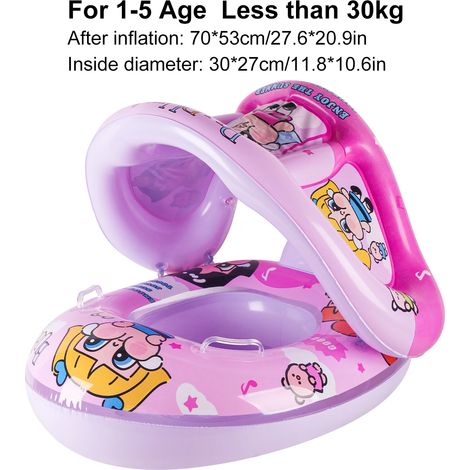 Bouée gonflable avec pare-soleil, bateau gonflable pour bébé, adapté aux tout-petits