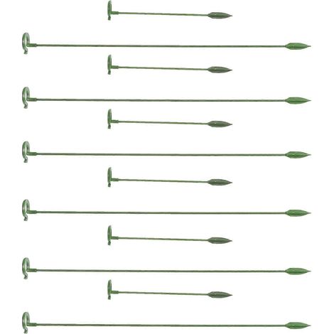 Supports pour fleurs en pot, 17 cm, vert, lot de 20, pour petits pots. (1/5)