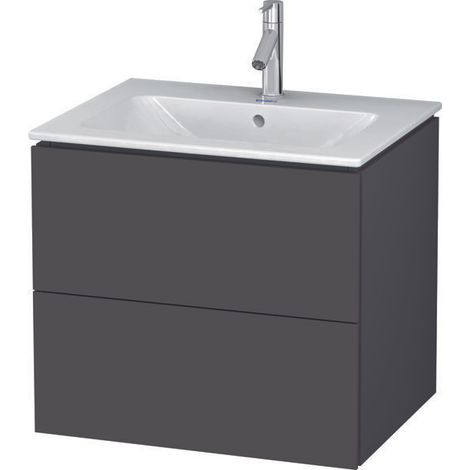 Mueble bajo lavabo L-CUBE 620x481x550mm grafito mate (1/5)