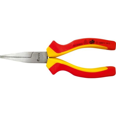 Fortis Langbeckzange VDE 160 mm flache Backen, Mehrkomponenten-Griff (1/3)