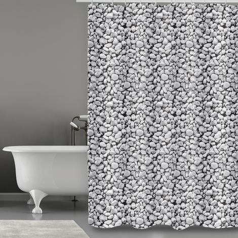 Duschvorhang Polyester 180x200cm Kiesel - M S V