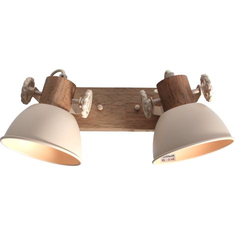 Mexlite - faretto - Gearwood - crema - legno metallo - faretto a