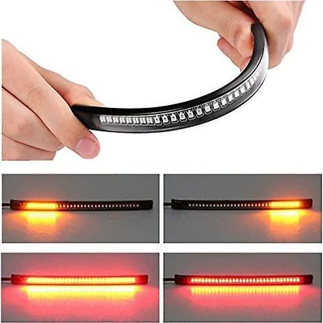 Feu stop à 48 LED pour moto, voiture, vélo, clignotant, barre lumineuse avec lumière 12 V, 2 pièces (1/3)