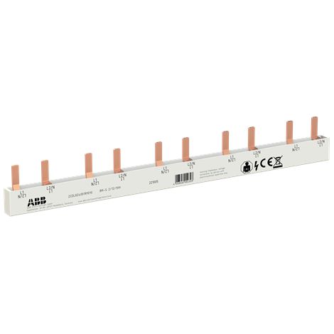 Barrette de pontage pour DS202CR 2P 10 PINS 10mm2 2CDL824001R1010 ABB 605432 (1/3)