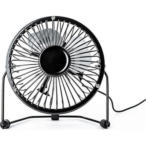 Status Mini USB Desk Fan, 10cm Portable Fan, Small Single-Speed Fan, Black (1/3)