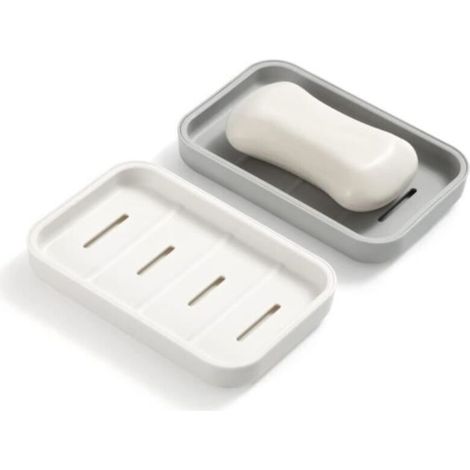 Porte-Savon - Noname - Lot de 2 - Plastique robuste - Antidérapant - Séchage rapide (1/4)