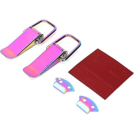 2pcs Crochet de Sécurité Universel pour Voiture Camion, Clip Verrouillage Rapide Violet, Attache Verrou Métal Robustesse, Accessoire Fixation Antivol de Cargo (1/4)