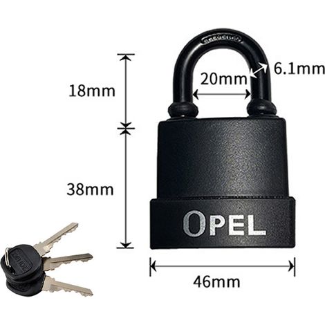 Cadenas haute sécurité avec clé boîte en plastique PVC anti-poussière extérieur – antirouille lot de 2 noir 45mm (1/3)
