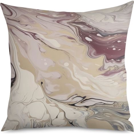 Housse de Housse Coussin Marbre Noir Élégant (1/5)