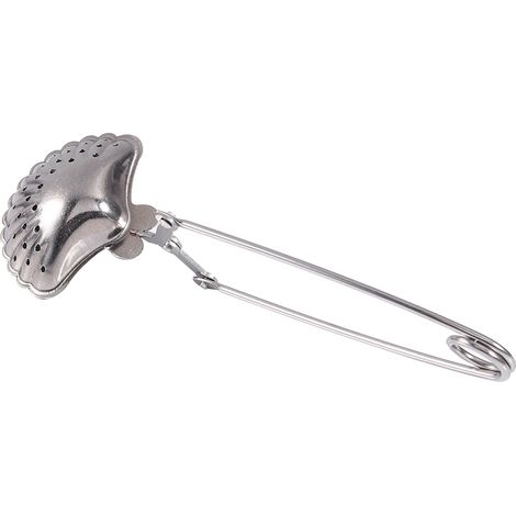 Coquille Pinceur Infuseur à Thé en Acier Inoxydable, Filtre à Feuilles, Diffuseur pour Épices Herbes (1/5)