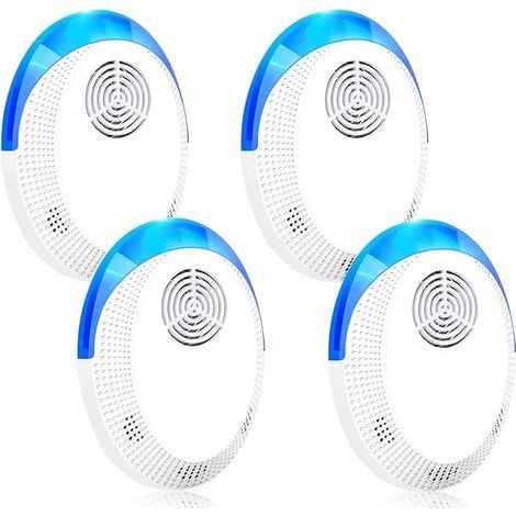 Ultrasonic Pest Repeller 4 Pack, Electronic Mouse Repellent, Indoor Electronic Repellent Plug in Pest Control for Mice, Cockroaches, Ants, Fly, Mosquitoes, Rodent, Harmless to Pets and Human (1/5)