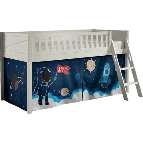 Lit Enfant Tente "Scott Space Shuttle" 90x200cm Blanc (1/5)