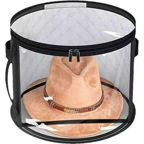 Caja para guardar sombreros, práctica para almacenar y organizar diversos sombreros, color negro, 42-27,8 cm (1/2)