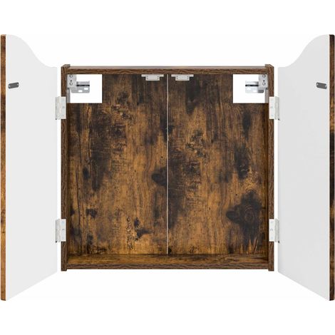 vidaXL Armario para dianas Roble Ahumado 56 x 12 x 63 cm (1/2)
