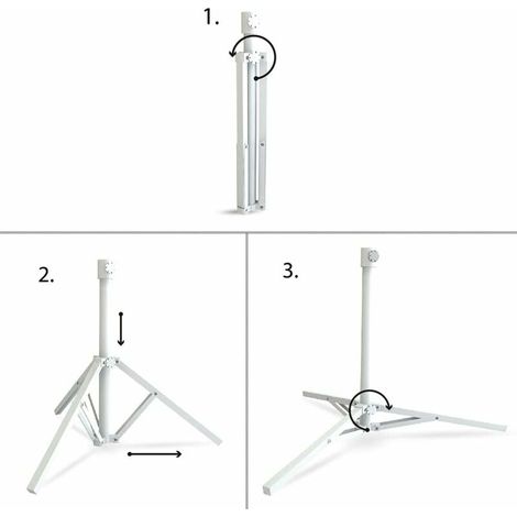 Base plegable de sombrilla de 3 patas - 79 x 69 x 57 cm (1/3)