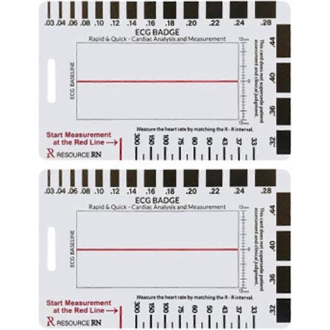Outil de mesure à 7 niveaux (2 pièces) - Pied à coulisse transparent portable en plastique pour évaluation ECG verticale et horizontale (1/5)