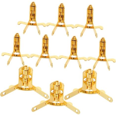 Lot De 10 Charnières Pour Boîtes À Bijoux : Petites Charnières Métalliques Pliables À 90 degrés, Accessoires De Quincaillerie Pour Meubles De Coffre Au Trésor Pour Montage De