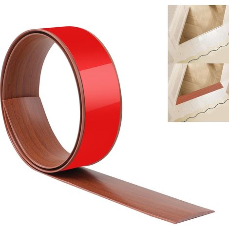 Bande de Transition de Sol JUNART 100cm×4cm, Bandes de Revêtement de Sol Autocollantes en PVC, Bande de Séparation de Porte de Sol pour Joindre les Espaces de Sol, Moquette, Carrelage (1/5)