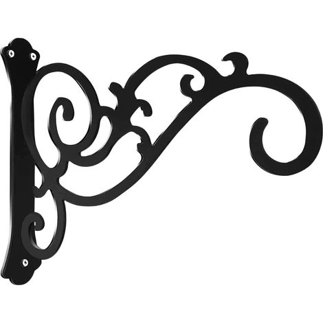 rostbeständiger Eisenhaken schwarzes Metall Design (1/5)