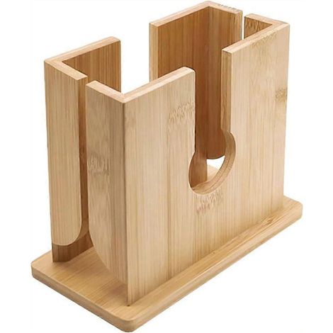 Coupe-bagels en bois, coupe-pain antidérapant pour grands bagels, pour une utilisation à domicile et l'organisation de la cuisine.-AquaForge (1/5)