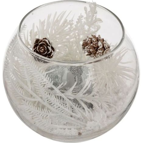 Paris Prix - Bougie Déco Led branche 10cm Argent (1/2)