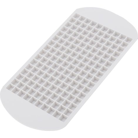 Moule à glaçons carré en silicone souple et résistant aux hautes températures, 160 alvéoles, blanc, idéal pour la maison et les restaurants. (1/5)