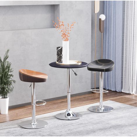 table repas réglable pivotante ronde bois noir 63 cm OKMYHOME (1/4)