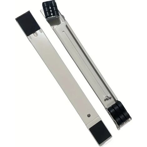 (2 pièces Gris - A - Réglable 46,5-70 cm) 2 bases à roulettes réglables pour appareils mobiles - Support robuste pour lave-linge, réfrigérateur, sèche-linge - Fixation antidérapante (1/5)