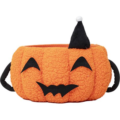 Panier de rangement Halloween en corde de coton tressée, boîte décorative bureau motif dessin animé pour jouets et objets divers (1/5)