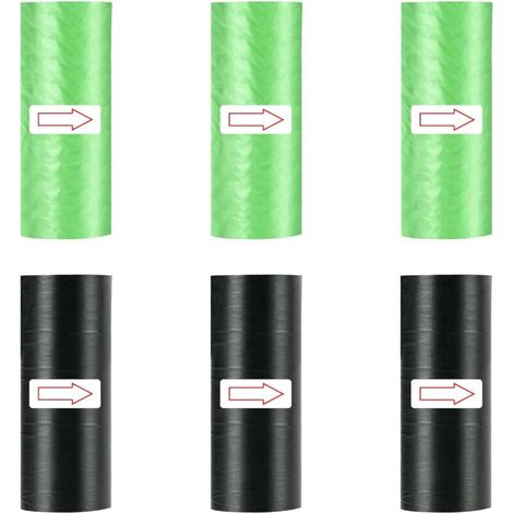 Sacs poubelle de voiture, lot de 6 mini sacs poubelles colorés, résistants aux déchirures, pour les déplacements à domicile et au bureau. (1/5)