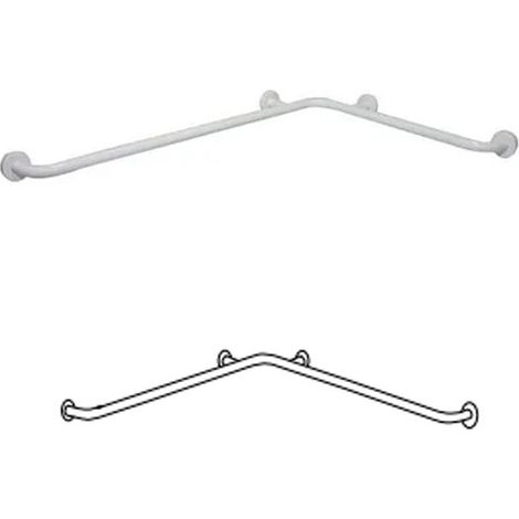 Corrimano Angolare a 90° - 100x100 cm - Ausilio Per Anziani o Diversamente Abili - Alluminio Rivestito Di Nylon