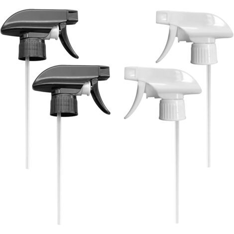 Lot de 4 buses de pulvérisation, tête de rechange universelle, polypropylène durable, noir et blanc, pour flacons jardinage ménage (1/5)