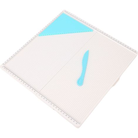 Planche de rainage pliable avec outil triangulaire, plaque de rainage 320 x 320 mm pour la fabrication de cartes, d'enveloppes et de papier photo. (1/5)