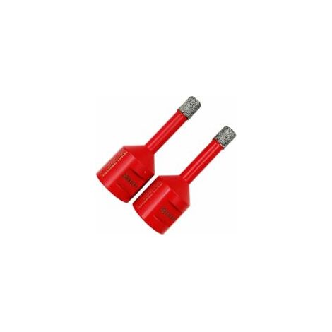– 2-teiliger 8-mm-Diamantbohrer – M14-Kernbohrer für Trockenbohrungen – 60 mm Länge – Für Fliesen, Marmor und Granit – Crezuo (1/4)