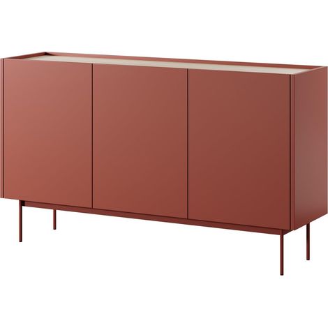 Cassettiera, corpo e frontale: Mattone, TOP: Rovere Linea, 144 x 83 x 37 cm (1/5)
