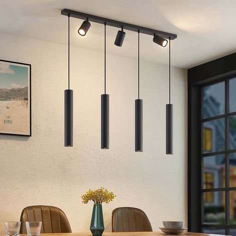 [GEBRAUCHT] B-Ware Lindby Hängeleuchte Pendelleuchte Sanad LED 7-flammig schwarz modernes Design (1/2)