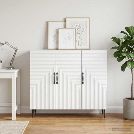 vidaXL Buffet Blanc 89 x 34,5 x 80 cm Bois d'ingénierie (1/5)