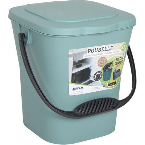 Eda Cubo de compost verde eucalipto 6L práctico