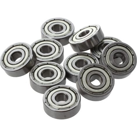 Pack of 10 shielded radial ball bearings 625ZZ 5 mm x 16 mm x 5 mm (1/5)