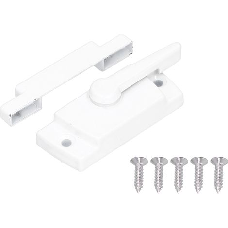Serrure de Fenêtre, Serrure à Guillotine Carrée en Alliage de Zinc Blanc Antirouille Loquets de Fenêtre Robustes Multifonctionnels, pour Cour de Villa D'école de Bureau à Domicile.