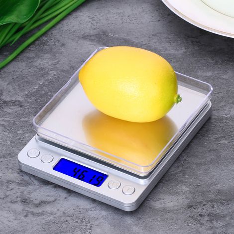 Balance de cuisine précise 500 g/0,01 g, balance de précision pour bijoux, mini balance alimentaire, balance de cuisine électrique avec deux plateaux, balance de poche pour la cuisine et la pâtisserie (1/3)