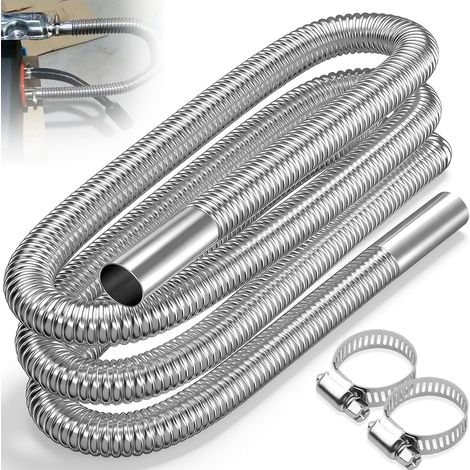 tuyau d'échappement en acier inoxydable de chauffage auxiliaire de 300 cm adapté aux voitures chauffage de stationnement (1/5)