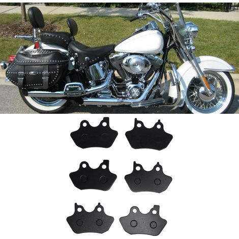 Les plaquettes de frein avant et arrière sont compatibles avec Dyna Fatboy Heritage Softail 2000-2007 (3 paires). (1/5)